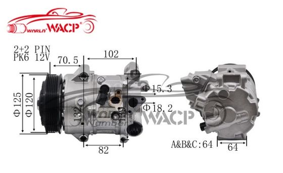 DCP50101 ऑटो एसी कंप्रेसर TSE17C टोयोटा कैमरी के लिए RAV4 के लिए 2010-2013 WXTT071